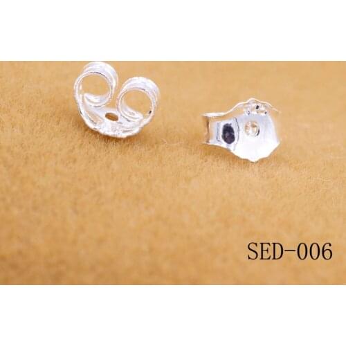 5pair Free shipping jewelry 925 sterling silver ear head of nail Classic contracted bowknot silver ear head of nail Jewelry