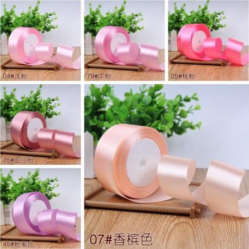 6-10-15-20-25-40-50mm Pink Satin Ribbons Christmas Halloween Gift Wrapping Valentines Day Birthday Wedding Decoration Ribbon