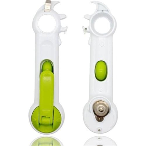 7 in 1 Can Opener Stainless Steel Multi Purpose Jar Wine Beer Bottle Opener Kitchen Tool Gadgets 2018