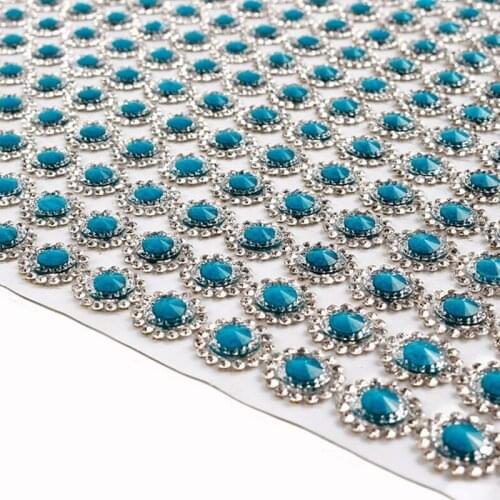 24*40cm Hot Fix Rhinestone Mesh Trim Applique Crystal Banding Jewelry Wedding Dress Decoration