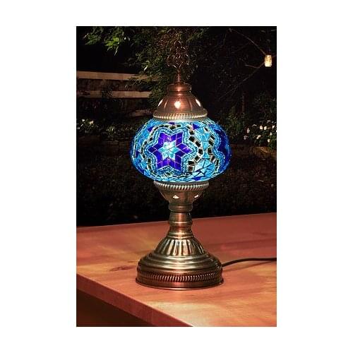 Free Shipping Multicolor Turkish Handmade mosaic table lamps