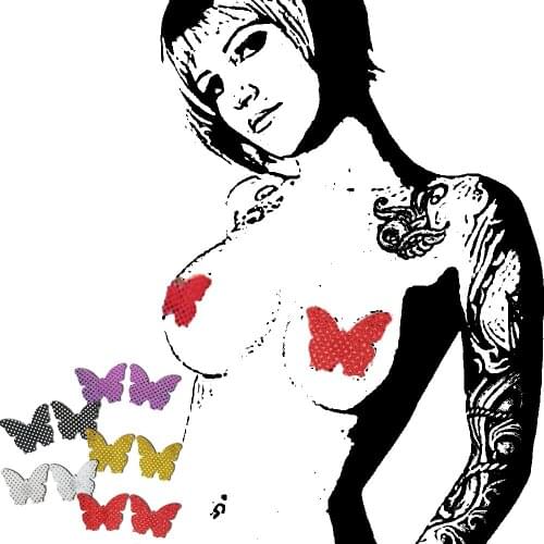 10Pair Slut Butterfly Nipple Cover,shameless Women Pasties Adhesive Stickers,Invisible Intimates Bra Accessories Breast Sex game