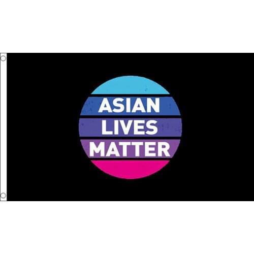 Xvggdg custom flag 90*150cm Stop Hate Asian Asian Lives Matter Banner Flag for decoration