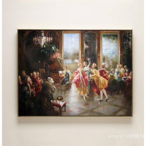 No frame classical people court figures noble canvas printings oil painting printed on cotton home wall art decoration picture