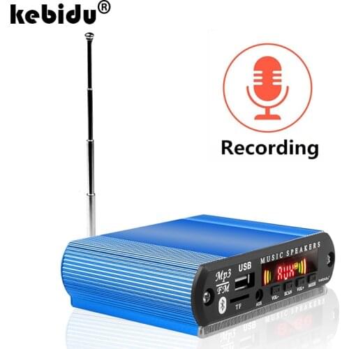 Kebidu Bluetooth5.0 MP3 WMA WAV Decoder Board 12V Wireless Audio Module Color Screen USB TF FM Radio For Car accessories