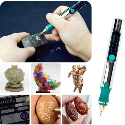 Mini Electric Engraving Pen 3 Speed Cordless Grinder Jade Tool Pen DIY Micro Polishing Metal For Engraving Wood Drilling Cu U0R5