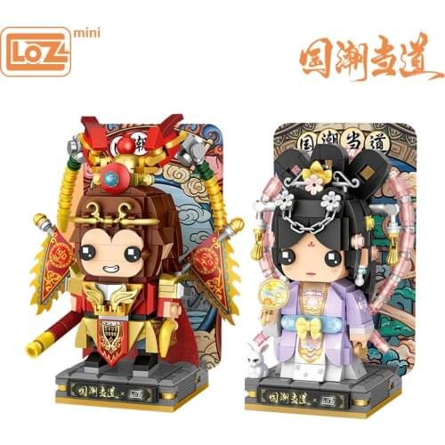 Loz building blocks national tide in power Sun Wukong Chang'e mini small particle assembly toys for children boys and girls