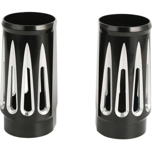 Motorcycle Pair CNC Fork Slider Covers For Harley 84-13 Touring Electra Street Glide FLHX FLHR