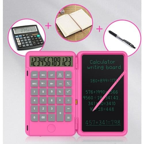 Smart Basic Calculator Standard Function Desktop Calculator with 6.5 inch LCD Writing Tablet Electronic Drawing Pad for Office