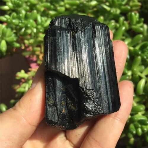 Natural Black Tourmaline Crystal Rough Stone original Mineral Specimen Stones 1pcs