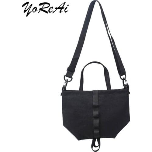 New Mens Canvas Bucket Bag INS Unisex Simple Shoulder Bags Fashion All-match Handbag Large Capacity Casual Messenger Bags