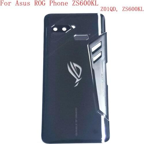 For Asus ROG Phone ZS600KL Battery cover back rear door housing For Z01QD ZS600KL back frame glass spare parts