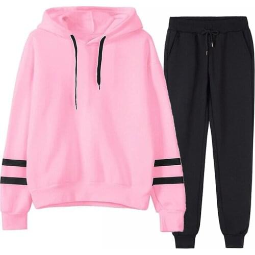 Autumn Spring Tracksuits Two Piece Set Women Hoodies Sweatshirt + Pants Suits Female Clothing Casual Long Sleeve Hooded Outfit