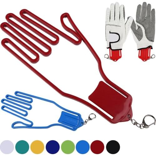 Golf Gloves Stretcher Golfer Tool Gear Plastic Golf Gloves Holder Golf training aids Rack Dryer Hanger Stretcher with strap