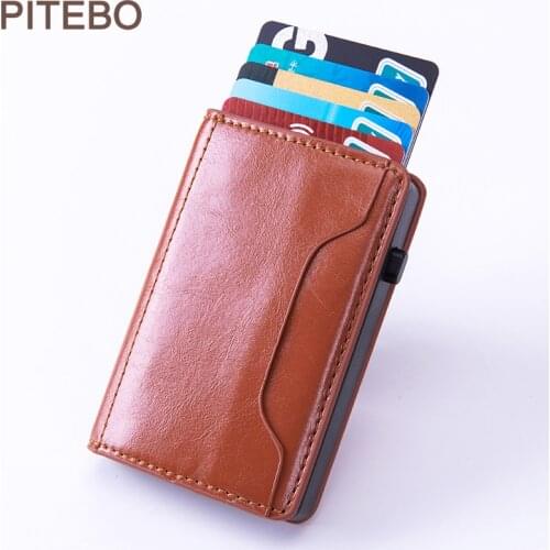 PITEBO Mens Business Card Collection Business Card box portable business card bag ladys purse high-end Chic Business Card bag