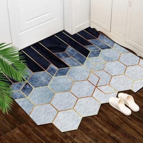 Anti-slip PVC Silk Loop Door Mat Entrance Dust Removal Carpet Kitchen Mat Custom Irregular Shape Rug Nordic Minimalist
