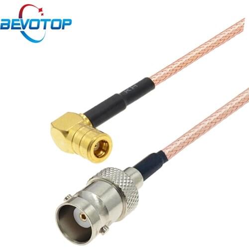 RG316 Cable BNC Female to SMB Female 90 Degree Right Angle Jack 50 Ohm RG-316 Pigtail RF Coaxial Extension Cord Jumper Adapter