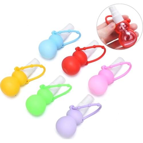 30ml Silicone Cartoon Gourd shape Mini Portable Gel Hand Sanitizer Bottle Removable Travel Cover for Travel Outdoor