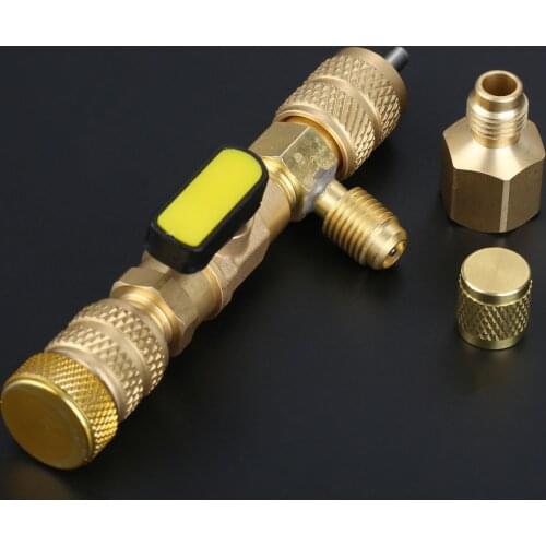 Valve Core Remover Installer 1/4" and 5/16" SAE Female Port Installer Tool R12/R22/ R410A/R32R HVAC