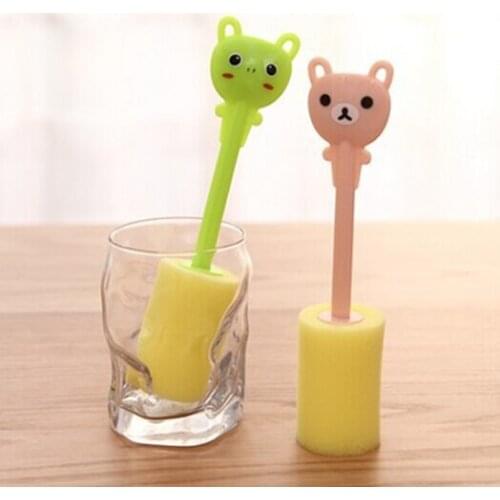 1PC Kitchen Cleaning Tool Sponge Brush For Wineglass Bottle Coffe Tea Glass Cup Fashion And Cleaning Sponge Brush OK 0166