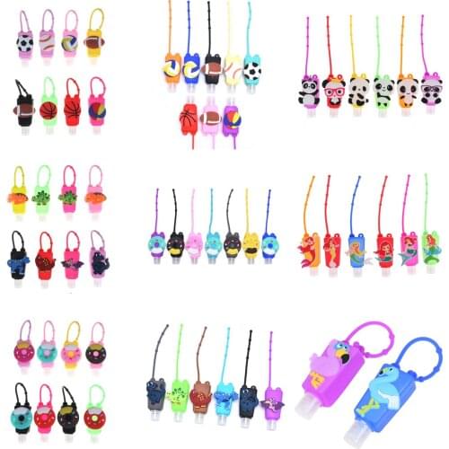 1PC 30ml Cute Silicone Mini Hand Sanitizer Hand Gel Holder Portable Safe Gel Holder Travel cartoon Dispenser Bottle Storage