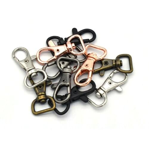 10 Premium Spiral Clasps Metal Lashing Key Chain Hooks Lobster Clasp for Purse Clip Handbag Buckle Key Jewelry DIY Crafts