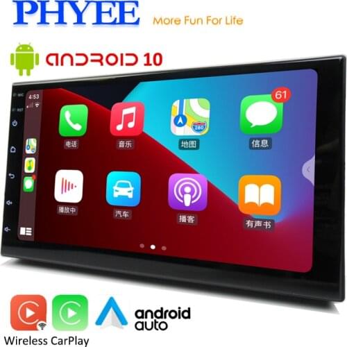 2 Din Carplay Android Auto Car Radio Android 10 GPS Navigation Wifi Bluetooth Mirrorlink DVR DSP Stereo Audio System Headunit A1