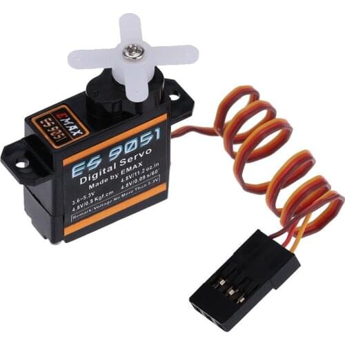 4Pcs EMAX ES9051 4.3g Plastic Digital micro Servo for RC 3D F3P Airplane