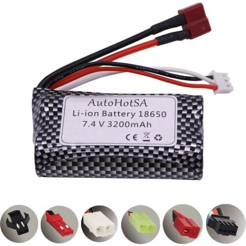 7.4V 3200mAh upgrade Lipo Battery For Wltoys 144001 A959-B A969-B A979-B K929-B 12428 12423 10428 Q39 battery for RC cars parts