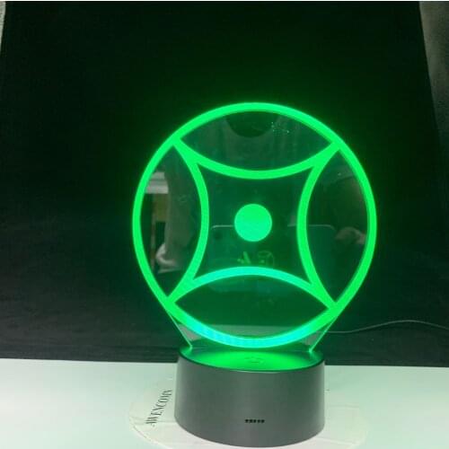 Abstract Special Logo 3D LED Lamp Night Light RGBW Party Decoration Christmas Gift Cartoon Luminaria Lampara Remote Control 1876