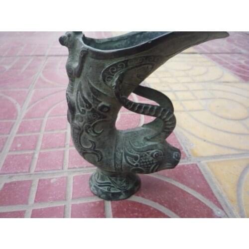 Large Rare Old Chinese Bronze goblet,best collection&adornment,free shipping