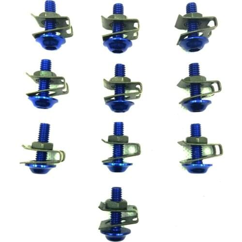 6MM Fairing Body Work Bolts M6 Fastener Clip Screws Nuts for Yamaha XT660 TDM850 Kawasaki ZX12R KX125 KX250F KX250 ZZR1400 Z800