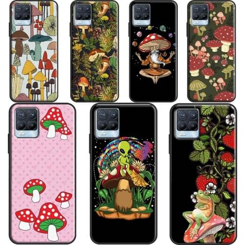 Hippie Mushroom Frog shrooms Case For OnePlus 9R 8T Nord 7 8 9 Pro Cover For Realme 8 Pro 7i GT Neo C3 C21 6 7 Q3 Pro