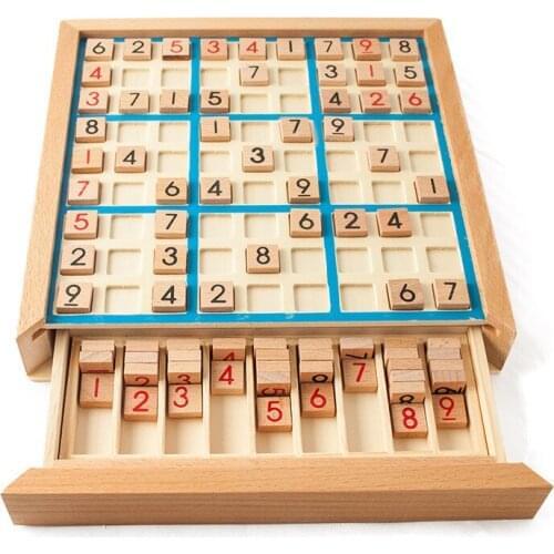 Sudoku Puzzle Learning Children Wooden Toys Nine Palace Chess Logical Thinking Training Kids Adults Intelligence Board Game Gift