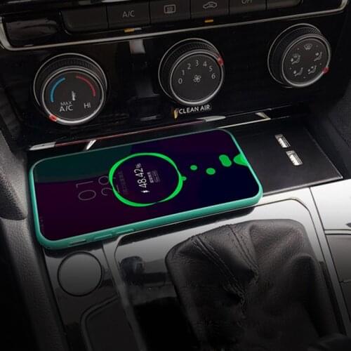 For VW Passat B8 2014-2018 CC 2017 2018 2019 Arteon 2019 15w car qi wireless charging phone charger charging plate accessories