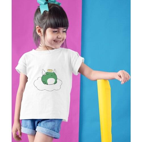 Kawaii Harajuku Tshirt Kids Frog Cute Animal Printed Girls and Boys Clothes Spain Child Favorite Cartoon Tops Tees Camiseta