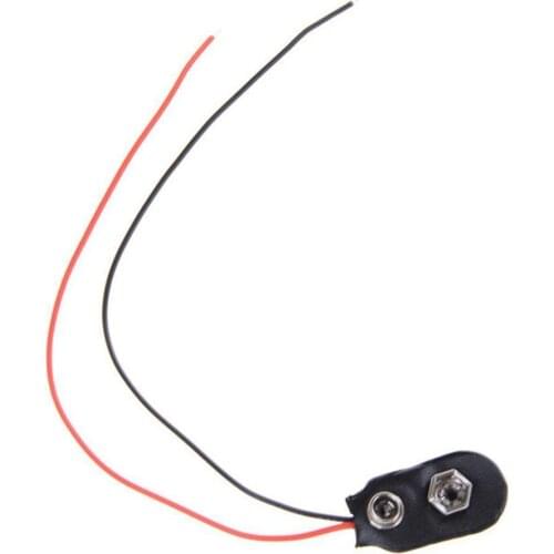 9V Battery Button 9V Battery Button 9V Battery Holder Flat Shape (15CM Length) 9V Battery Snap Connector Clip Lead Wires Holder