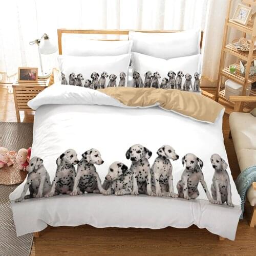 Dropshipping SINGLE only 1 Pillowcase Single Size Bedding For Boys Duvet Cover Set Bedding Dog N44 Animal Cartoon Christmas Gife