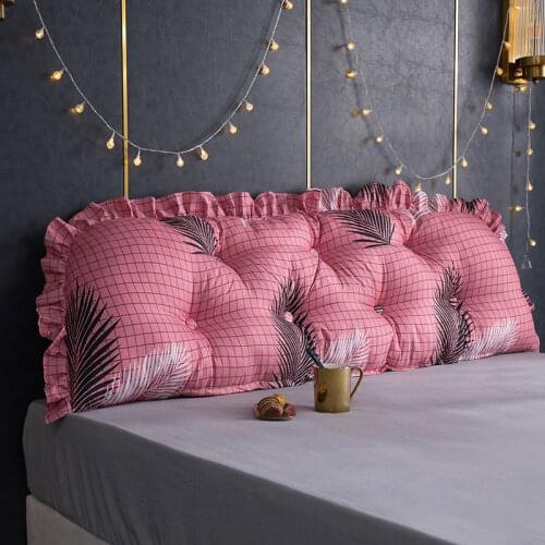 Brushed headboard, large cushion soft pack removable and washable bed, cotton large backrest sofa long pillow xiaomi Wallpaper