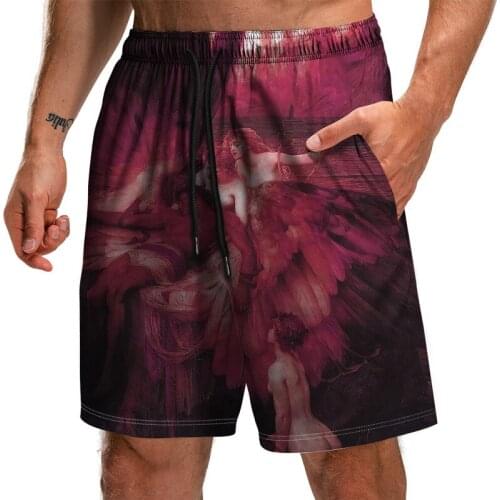 3D Oil Painting Casual Shorts Personalized Digital Printing Surf Shorts Mens Swimming Trunks Loose Quick Dry Sports Beach Pants