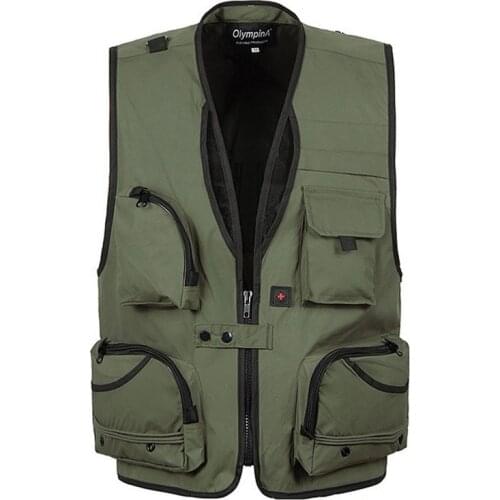 Large Size Mens Multi-pocket Fishing Waistcoat Male Summer Outdoor Photography Hunting Camping Climbing Breathable Sports Vest