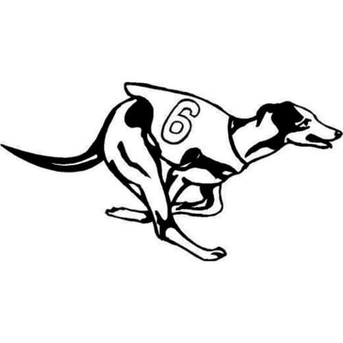 18*9.4CM Greyhound Racing Dog Animal Stickers Car Cover Scratches Fashion Decorative Accessories C6-0473