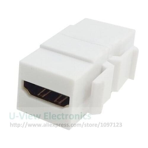 NCHTEK White Color HDMI 1.4 Snap-in Female to Female F/F Keystone Jack Coupler Adapter For Wall Plate/Free DHL Shipping/100PCS