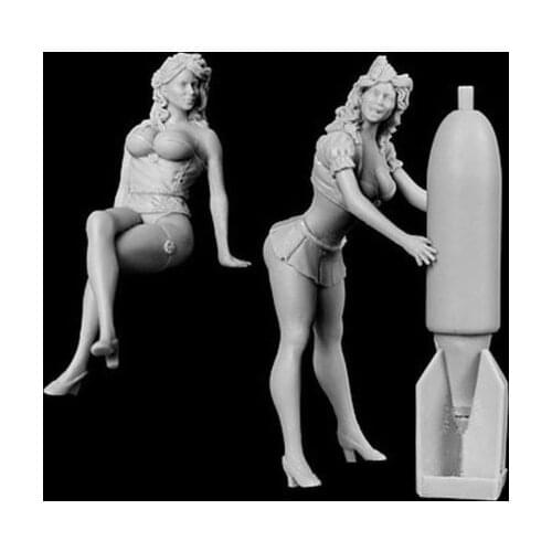 New Unassembled 1/32 Pin-up Girls in Lingerie Resin Kit DIY Toys Unpainted resin model