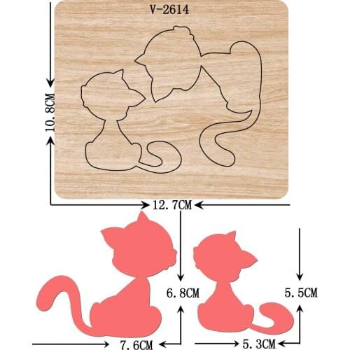 New cat wooden dies cutting dies for scrapbooking Multiple sizes V-2614