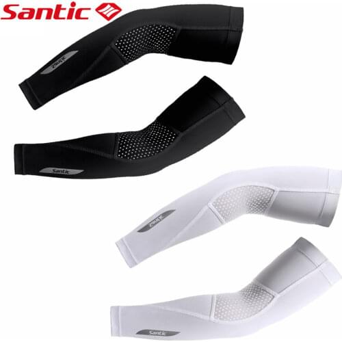 Santic Summer Cyling Arm Sleeve Bicycle Breathable Arm Warmers UV Protection Sports Outdoor Ice Fabric