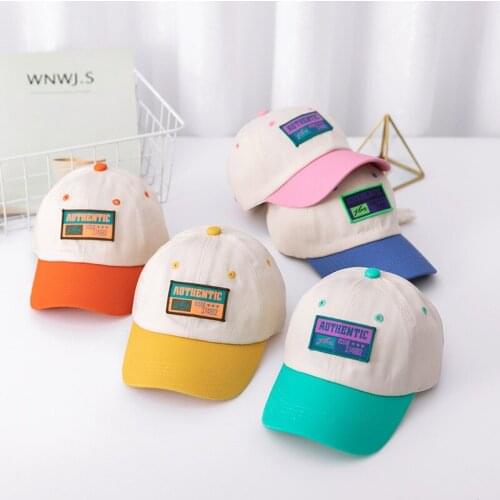 Baby Boy Hat Letter Toddler Baby Baseball Cap Cotton Adjustable Visor Sun Hat Kids Girls Peaked Caps Summer Spring