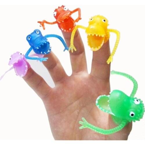 10/20Pcs Kawaii Fright Dinosaur Finger Puppets Assortment Differ Shapes Colors Loot Pinata Party Bag Fillers Favor Gifts