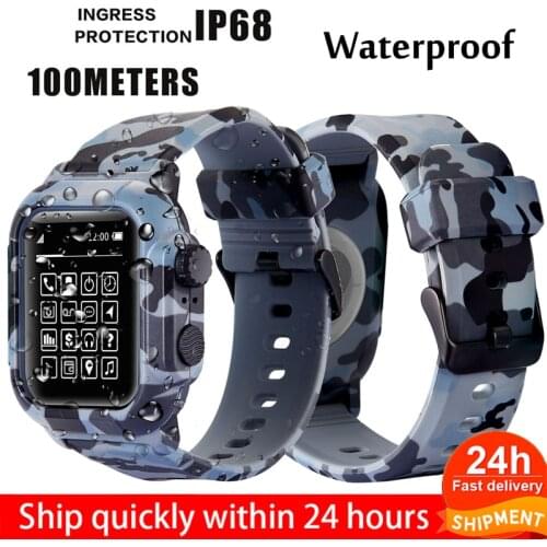 Sport Waterproof Strap for Apple Watch Band 5 4 Band 38mm 42mm Iwatch Series 5 4 Bands 40 44mm Silicone Strappulseira Bracelet