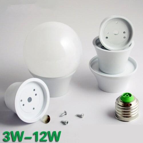 10x LED Bulb Kit E27 12w 9w 7w 5w LED Lamp A70 A60 Bulbs E14 Spotlight Lampada Ampoule Bubble Ball Bulb Shell Accessories DIY